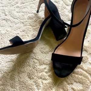 Madden Girl black open toe heels
